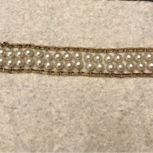 Vintage Gold-tone Faux Pearl Sarah Coventry Bracelet - 1960’s